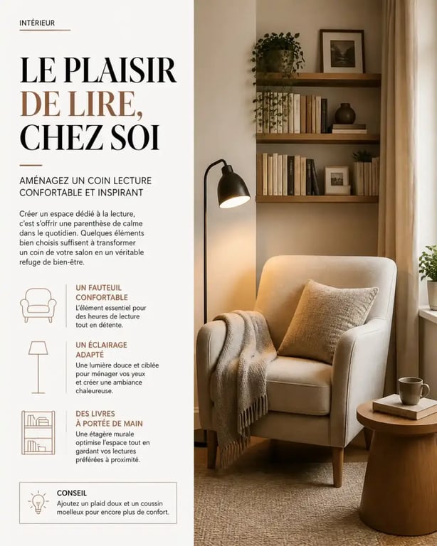 Aménager un angle perdu en coin lecture confortable dans un salon