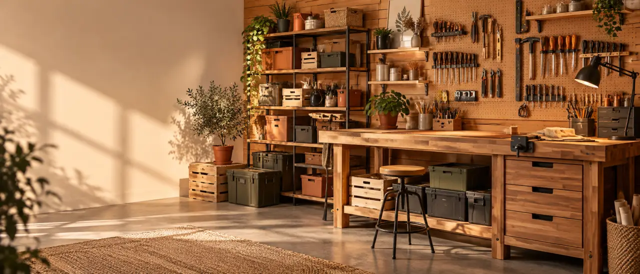 Rangement atelier : gagnez de la place en organisant mur, sol et établi