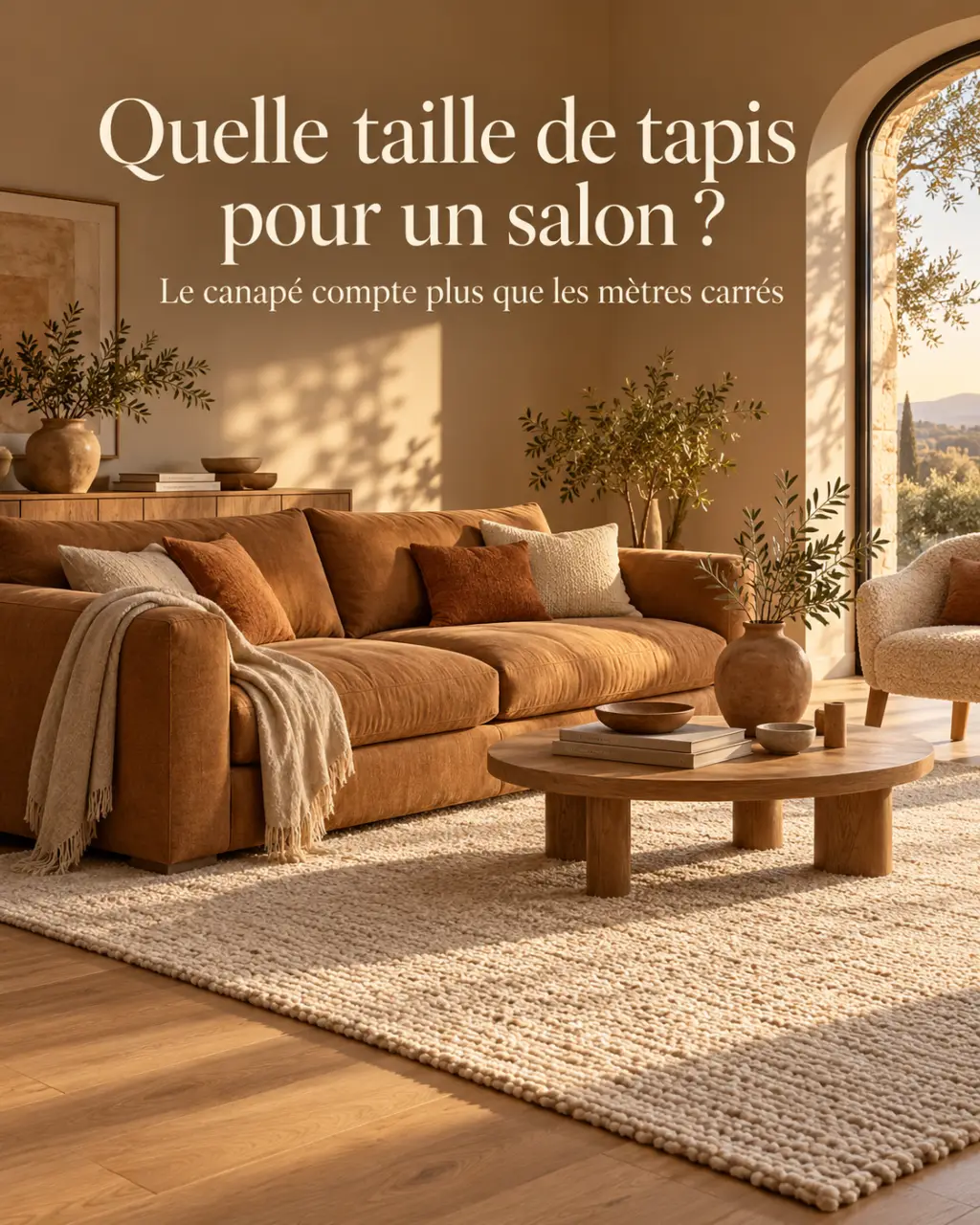 Quelle taille de tapis pour un salon ? Le canapé compte plus que les mètres carrés