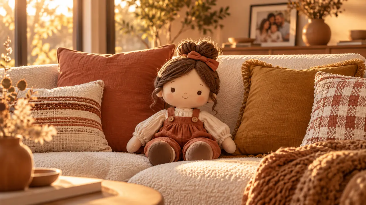 Coussin personnage : un portrait de famille ou une poupée à câliner ?