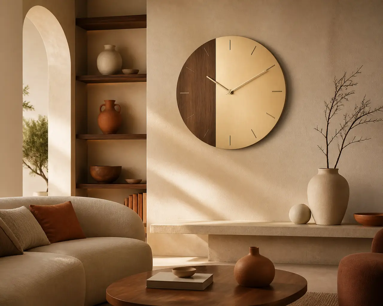 Silence, matières et grands formats : bien choisir une horloge murale design italien