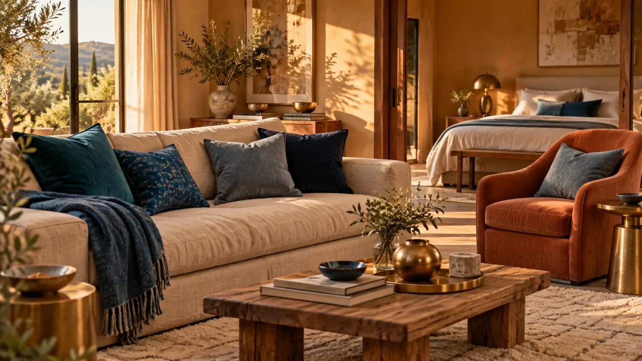 Coussin bleu : quelle teinte choisir pour un canapé, un lit ou un fauteuil ?