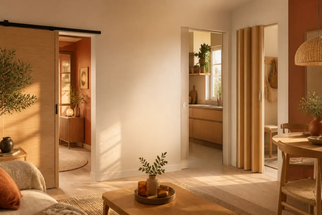 Porte coulissante, galandage ou accordéon : quelle solution choisir dans un petit espace ?